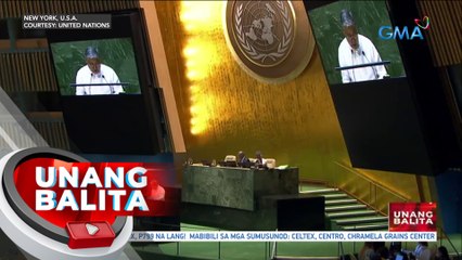 DFA Sec. Manalo sa UN: We advocate the peaceful settlement of disputes in accordance with Int'l Law , in as much as we are prepared to depend our sovereignty | UB