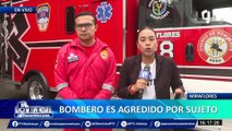 Bombero es agredido en plena emergencia en Miraflores