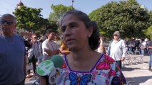 Activistas colocan antimonumento en plaza de San Andres para recordar a luchadores sociales caídos