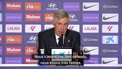 6e j. - Ancelotti : “L’Atlético a fait mieux que nous sur le match”