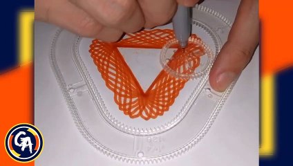 DISEÑANDO un interesante hipotrocoide con un espirógrafo triangular en pocos segundos. (VIDEO 6). DESIGNING an interesting hypotrochoid with a triangular spirograph in a few seconds. (VIDEO 6).