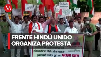 Protesta en Nueva Delhi contra Trudeau tras conflicto diplomático India-Canadá