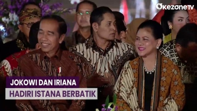 Hadiri Istana Berbatik di Halaman Istana Merdeka, Presiden Joko Widodo Didampingi Iriana Jokowi