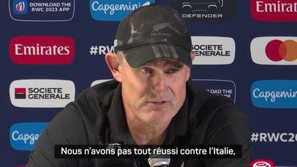 Nouvelle-Zélande - Les All Blacks insatisfaits malgré la victoire sur l'Italie