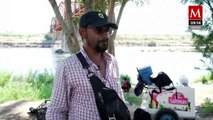 Vendedor de paletas cruza el Río Bravo para vender 'bolis' a migrantes y a patrulla fronteriza