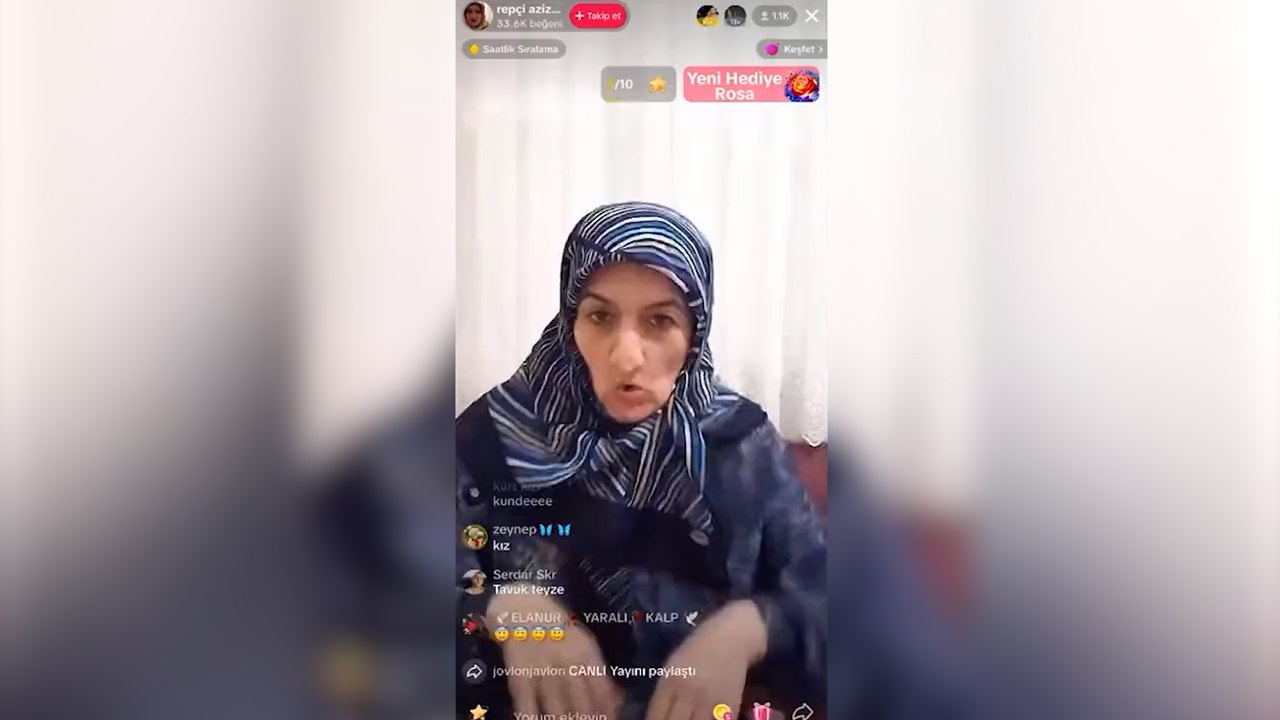 Repçi Azize teyze lakaplı TikTok fenomeninin “tavuk dansı” gündem oldu