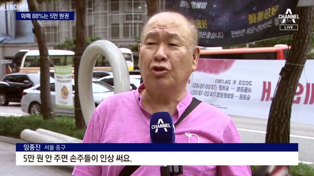 화폐 90%는 5만 원권…1만 원권 비중 8.8% ‘역대 최저’