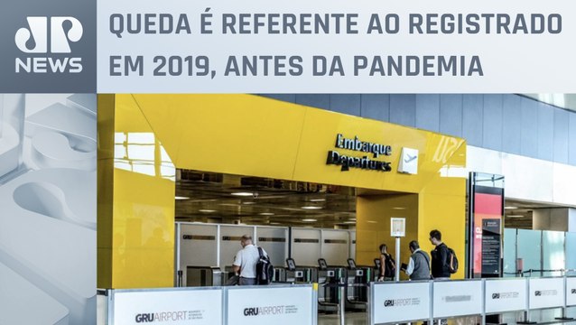 Número de turistas internacionais cai 34% em 2022