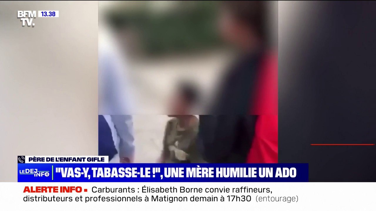 "Ce qui l'embête c'est qu'elle lui a demandé de se mettre à genoux": genoux": le père de l'enfant giflé par la mère d'un de ses camarades réagit sur BFMTV