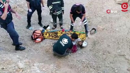 3 gündür maden sahasında mahsur kalan Fransız gezgini domuz avına çıkan avcılar fark etti