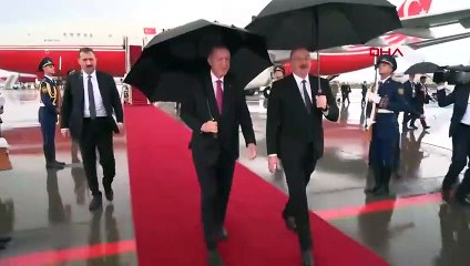 Cumhurbaşkanı Erdoğan Nahçıvan'da böyle karşılandı