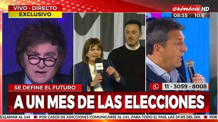 Elecciones 2023: Massa, Bullrich y Milei a todo o nada por un voto