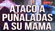 Atacó a su mamá a puñaladas y terminó cayendo de un piso 15