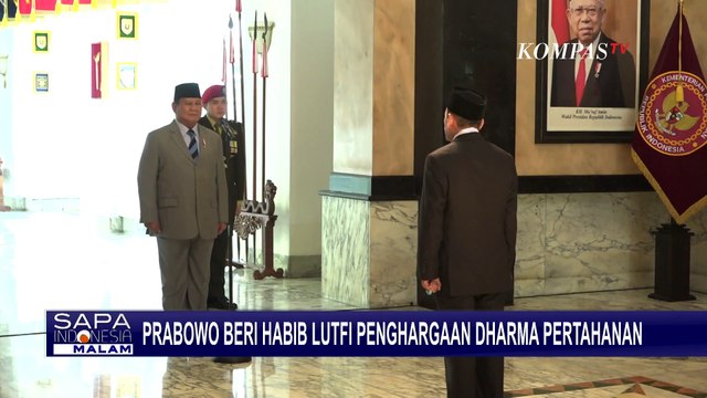 Prabowo Beri Habib Lutfi Penghargaan Dharma Pertahanan: Beliau Selalu Utamakan NKRI