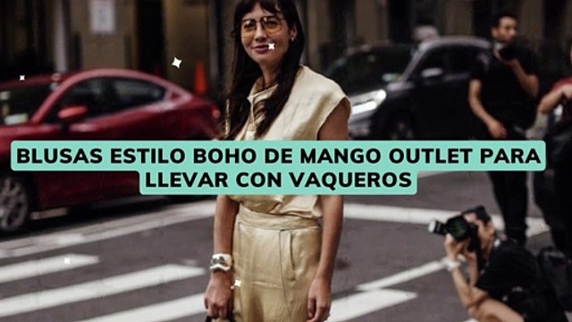 Blusas estilo boho de Mango Outlet para llevar con vaqueros