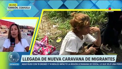 Caravana migrante llega a los patios de Ferromex en Torreón