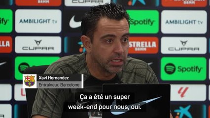 Barça - Xavi : "Un super week-end, nous sommes devenus leaders"
