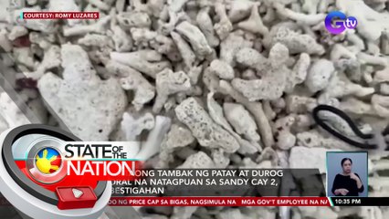 Lampas-taong tambak ng patay at durog na coral na natagpuan sa Sandy Cay 2, iniimbestigahan | SONA