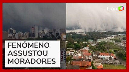 Nuvem 'engole' Caxias do Sul (RS) e faz dia virar noite; entenda