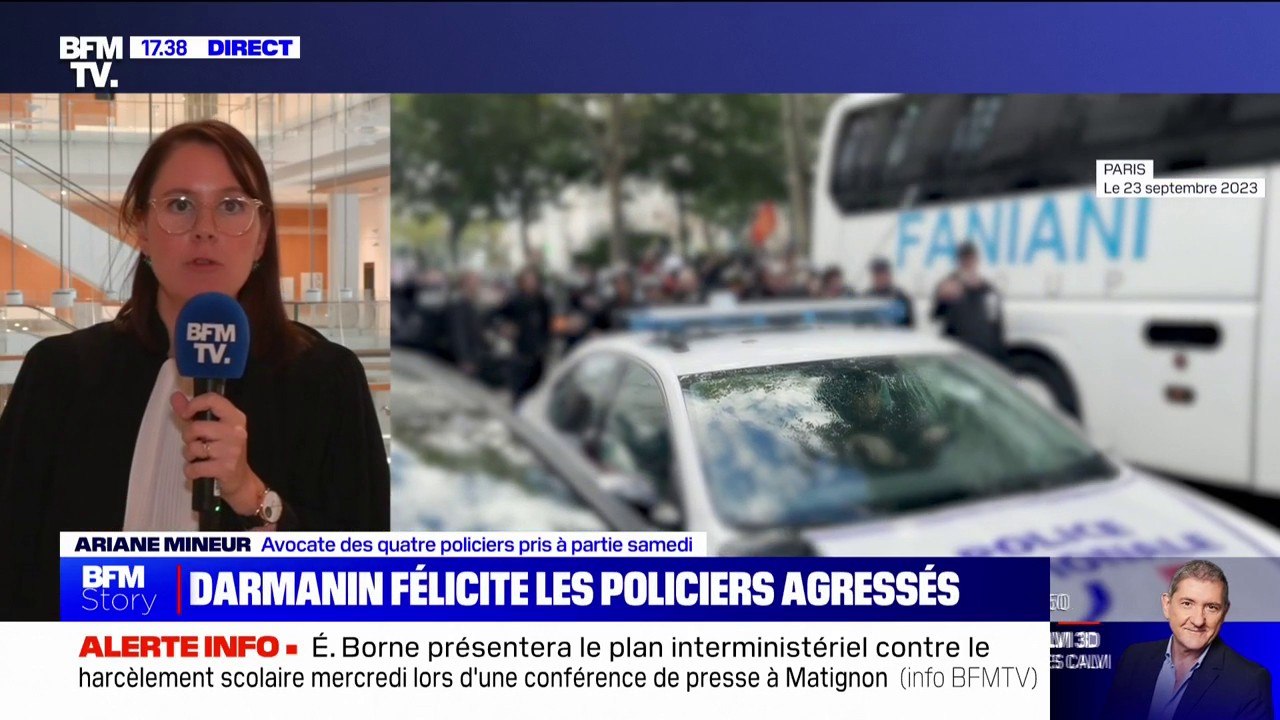 Voiture de police attaquée à Paris: pour l'avocate des quatre policiers pris à partie, l'agent qui a sorti son arme de service "a fait son travail"