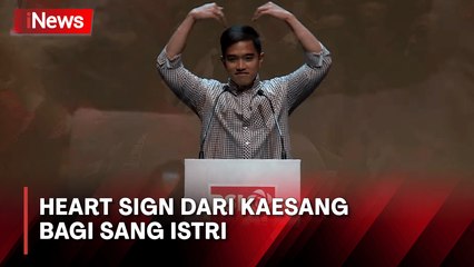 Ini Momen Ketum PSI Kaesang Pangarep Berikan Heart Sign bagi Sang Istri