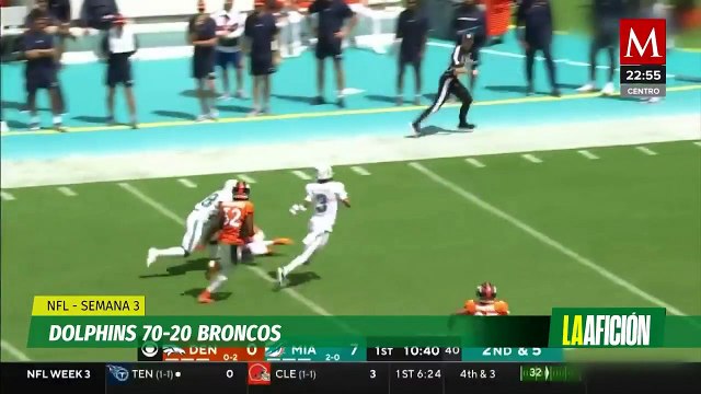Miami Dolphins firma aplastante triunfo sobre Denver Broncos