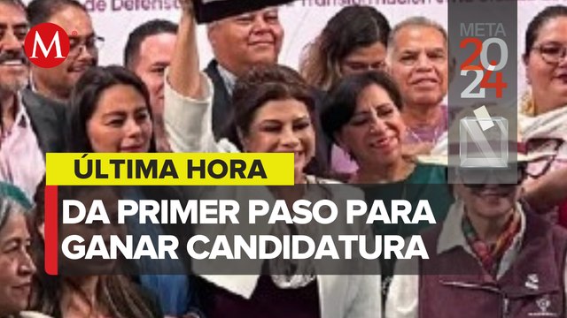 Clara Brugada se registra para contender por la jefatura de Gobierno de la CdMx