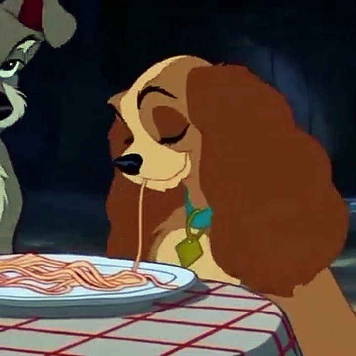 Lady And The Tramp Bella Notte Famous Spaghetti Scene Vídeo Dailymotion 
