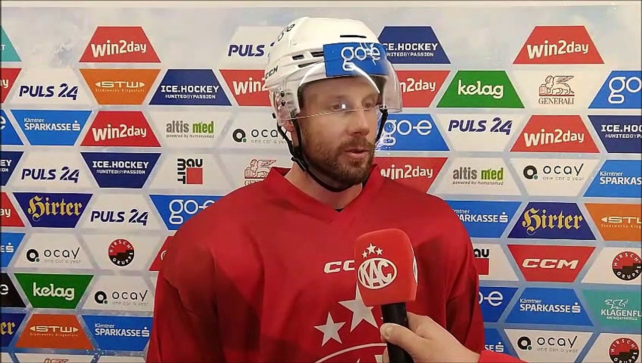 Jan Mursak (KAC) vor dem Spiel gegen Pustertal