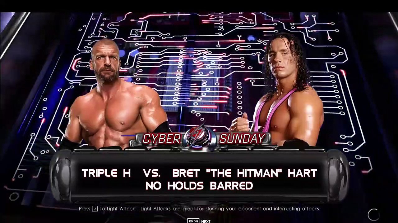 WWE vs BRET HART (THE HITMAN) vs TRIPLE H (HHH)