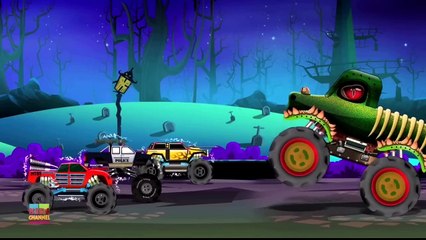 Haunted House Monster Truck - Haunted House Monster Truck | Angel Monster Truck Vs Evil Monster Truck | Episode 50
