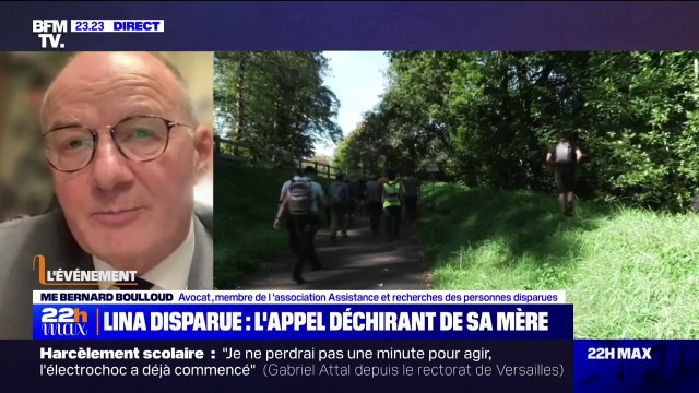 Disparition de Lina: Il faut adapter la procédure pénale à l'urgence de la situation , pour Me Bernard Boulloud (avocat et membre de l'association Assistance et recherches des personnes disparues)