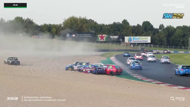 BRSCC ClubSport Trophy 2023 Donington 2 Start Pile Up