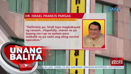 DICT: Hindi apektado ang impormasyon ng PhilHealth members sa data breach | UB