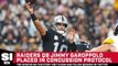 Raiders QB Jimmy Garoppolo Placed In Concussion Protocol After Loss To Steelers