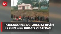 Pobladores de Hidalgo bloquean la carretera México-Tampico