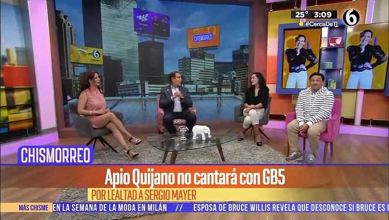 Apio Quijano no cantará con "GB5" por lealtad a Sergio Mayer
