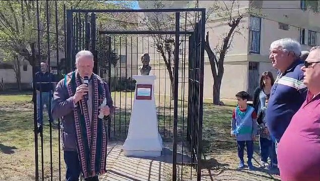 Inauguración de un busto de Rucci en Bahía Blanca
