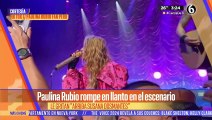 Paulina Rubio llora en concierto tras recordar a su mamá