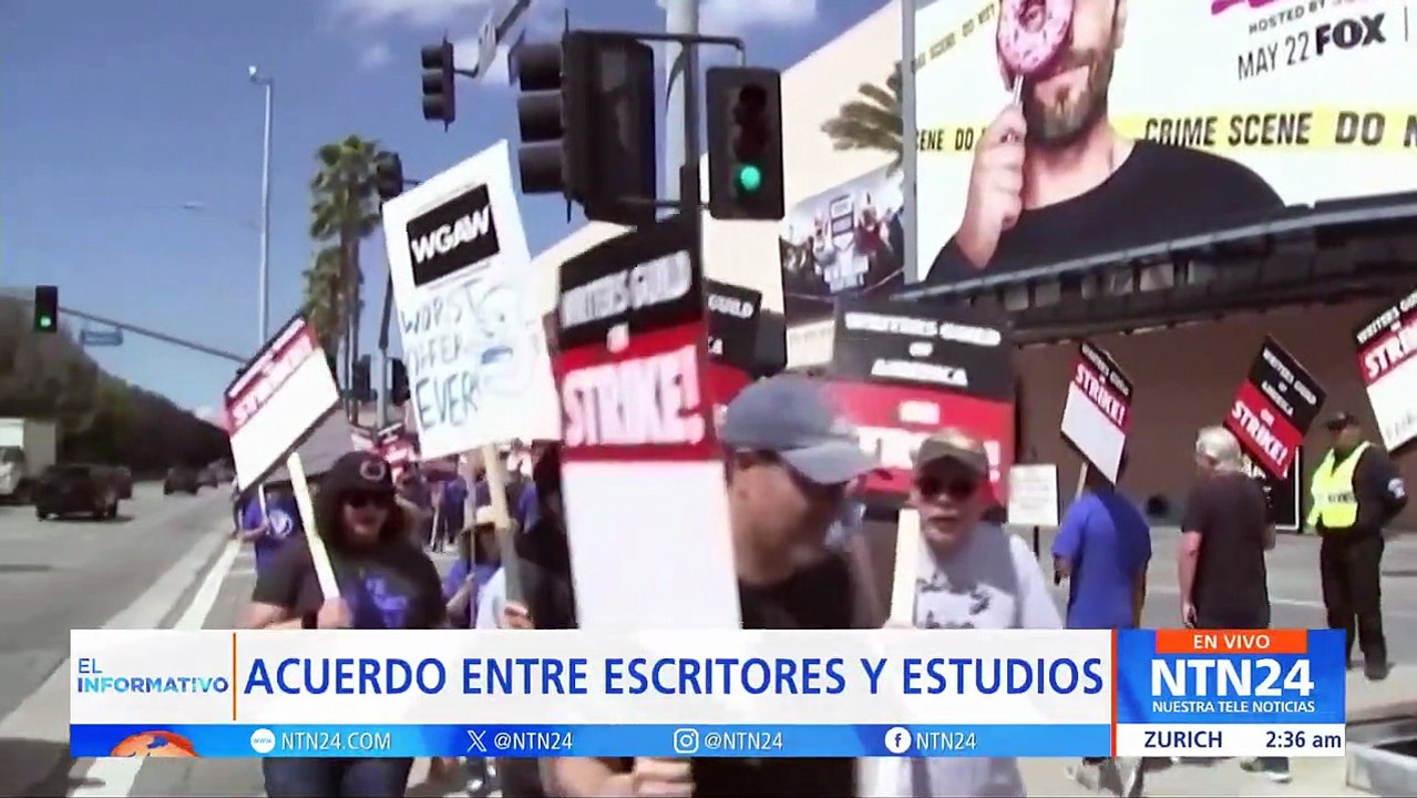 Guionistas y estudios de Hollywood alcanzaron acuerdo para terminar huelga que se extiende desde mayo