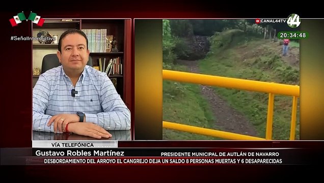 El alcalde Gustavo Robles Martínez habla del desbordamiento del arroyo El Cangrejo