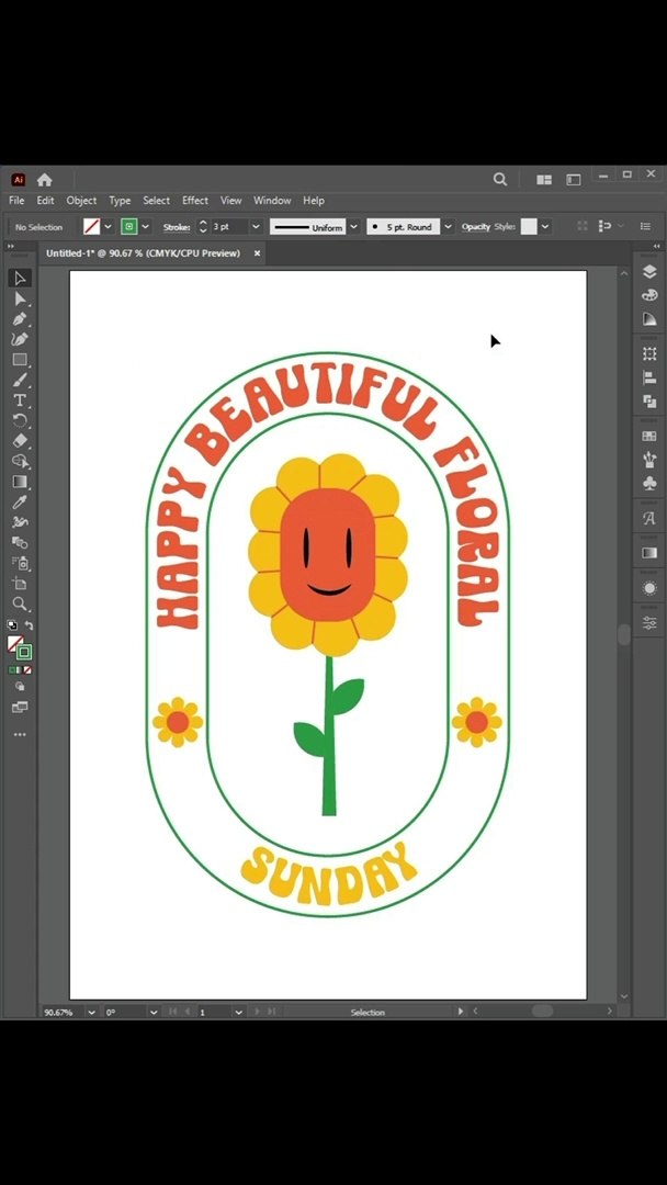 How to draw abstract floral pattern design