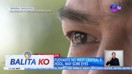 Aabot sa 10 estudyante ng West Central II Elementary School, may sore eyes | BK