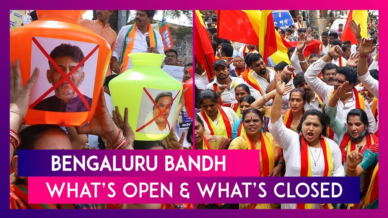 Bengaluru Bandh: Protest Over Cauvery Water Release; Here’s What’s Open & What’s Closed