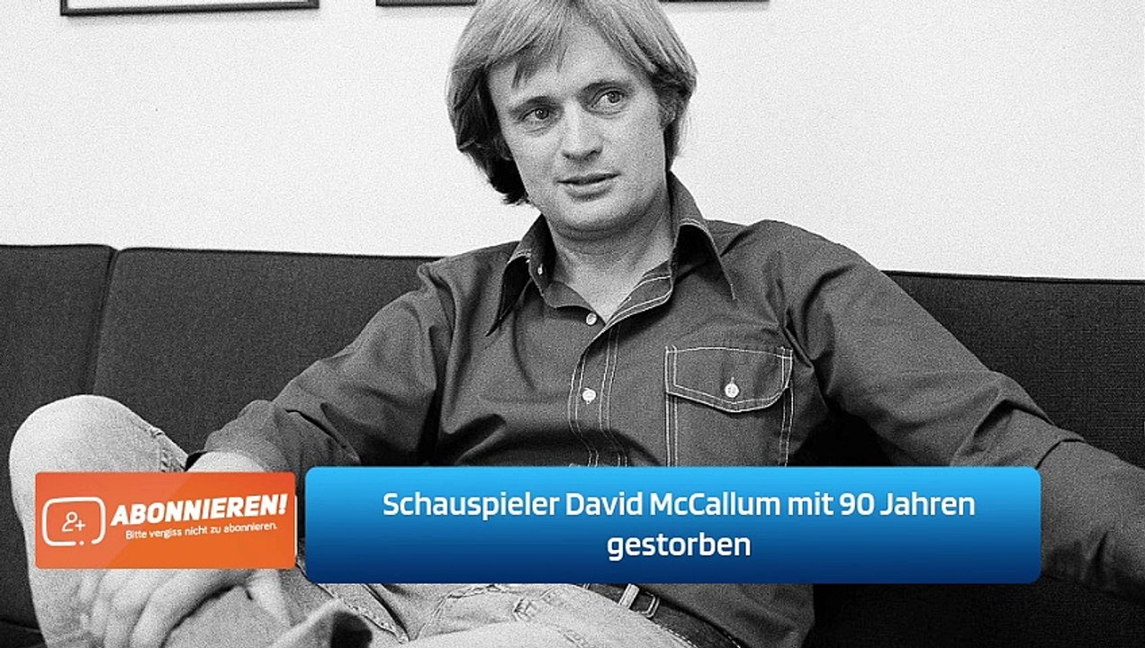 Schauspieler David McCallum mit 90 Jahren gestorben