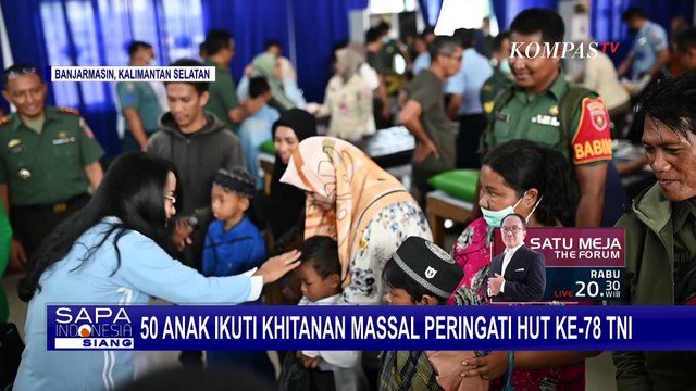 50 Anak Ikuti Sunatan Massal yang Digelar Korem 101 Antasari Peringati HUT ke-78 TNI