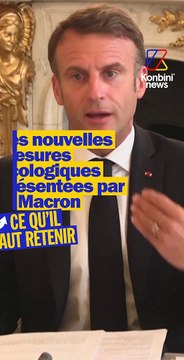 Les nouvelles écologiques présentées par Emmanuel Macron