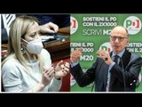 Giorgia Meloni ed Enrico Letta, confronto in Senato sul tem@ delle «libertà a rischio»