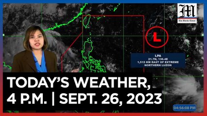 Today's Weather, 4 P.M. | Sept 26, 2023