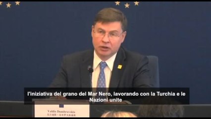 Dombrovkis: la Cina deve impegnarsi per l'export del grano ucraino